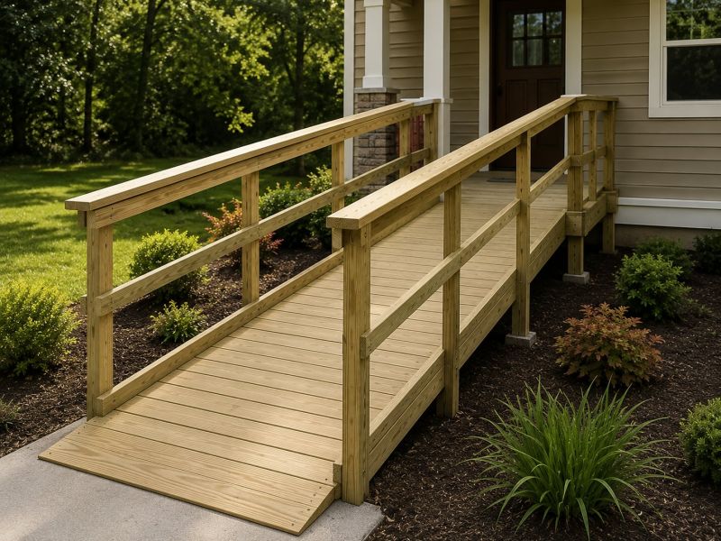 Hardwood Ramp Installation in Wilmington, NC